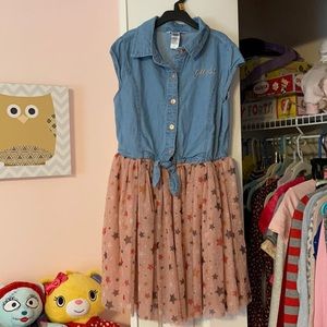 Girls Guess denim and stars dress